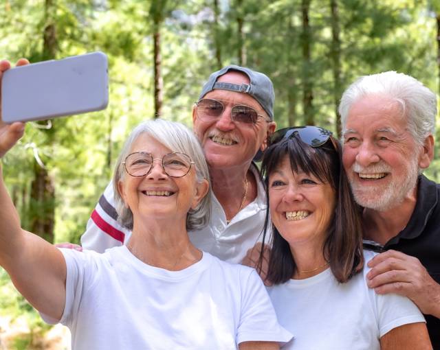 Group Elderly People Holiday